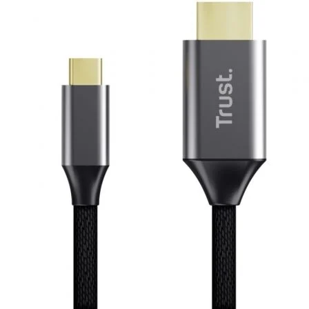 Trust CALYX Cable Conversor USB Tipo-C Macho a HDMI Macho 4K 2m Gris